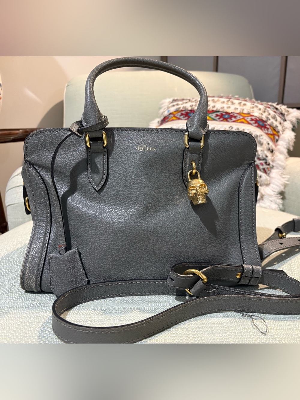 Alexander McQueen skull bag, grey